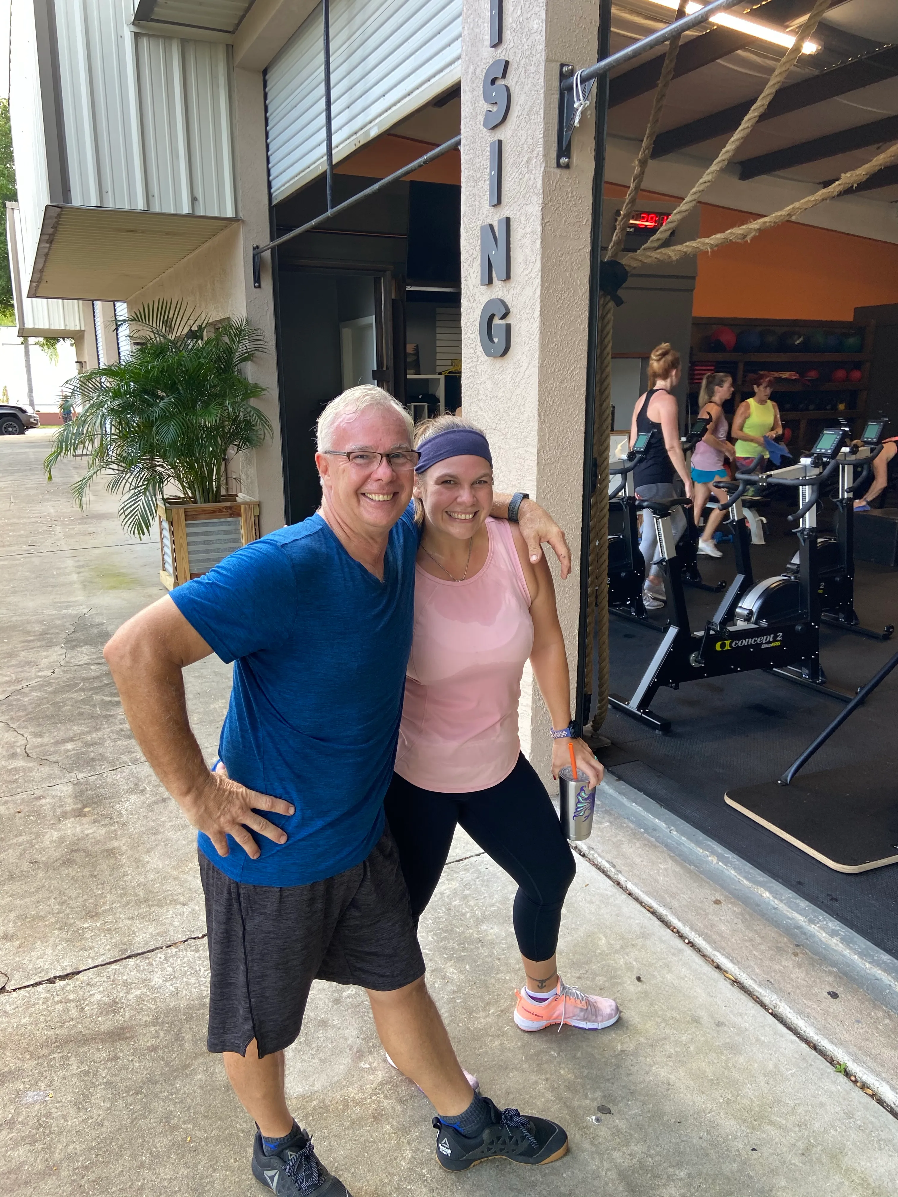 Members outside Uprising Nutrition & Training